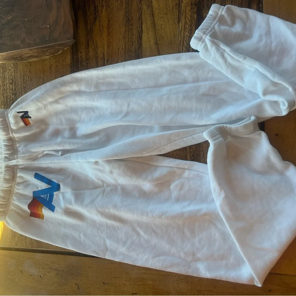Aviator Nation White Logo Sweatpants XS - Picture 4 of 12